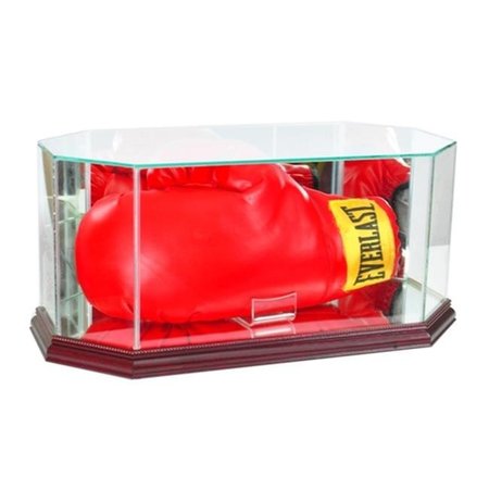 PERFECT CASES Perfect Cases BOXOCT-C Octagon Glass Full Size Boxing Glove Display Case; Cherry BOXOCT-C